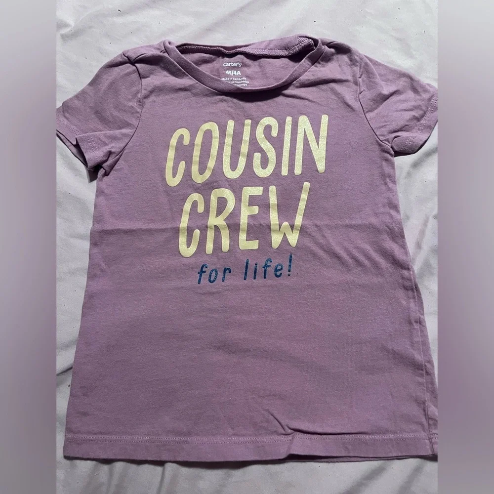Carter's Lavender 'Cousin Crew for Life' Tee